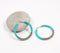 Glass Beaded Turquoise Hoop Earrings