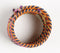 Glass Beaded & Woven Thread Boho Cuff Bracelet