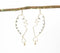 Gold-Toned Brass & Glass Beads Abstract Dangle Earrings