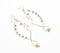 Gold-Toned Brass & Glass Beads Abstract Dangle Earrings