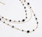 Glass Crystal Black Beads Layered Necklace