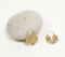 Gold-Toned Brass Geometric Feligree Dangle Earrings