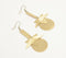 Gold-Toned Brass Geometric-Layered Dangle Earrings