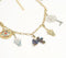 Gold-Toned Charms Bracelet with Extension Chain