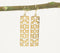 Gold-Toned Brass Filigree Dangle Earrings