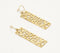 Gold-Toned Brass Filigree Dangle Earrings
