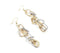 Gold & Silver-Toned Interlocked Chain Dangle Earrings