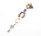 Gold-Toned & Glass Beaded Tasseled Keyring