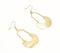 Gold-Toned Brass Elongated Lock Earrings