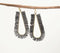 Gold-Toned Iron & Black Glass Beads Drop-Shaped Dangle Earrings
