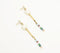 Glass Beads & Resin Gold-Toned Drop Earrings