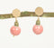 Gold-Toned Iron & Ceramic Beads Dangle Earrings