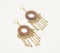 Gold-Toned Iron & Wood Dreamcatcher Dangle Earrings