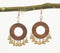 Gold-Toned Iron & Wood Dangle Earrings