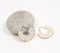 Gold-Toned Iron & Beads Arc-Hoop Earrings