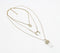 Gold-Toned Brass & Natural Stone Pencil-Pendant Layered Necklace