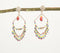 Gold-Toned Iron & Glass Beaded Chandelier Earrings
