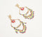 Gold-Toned Iron & Glass Beaded Chandelier Earrings