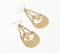 Gold-Toned Iron & Glass Beaded Chain-Triad Dangle Earrings