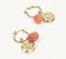 Gold-Toned Brass & Gemstone Om Micro-Hoop Earrings