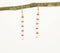 Gold-Toned Iron & Glass Beaded Pink Dangle Earrings