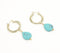 Gold-Toned Iron & Clay Micro-Hoop Dangle Earrings