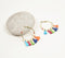 Gold-Toned Iron & Bone Beads Tasseled Huggie Earrings