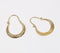 Gold-Toned Recycled Brass Crescent Hoop Earrings