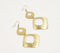 Gold-Toned Brass Geometric Dangle Earrings