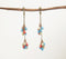 Gold-Toned Iron & Glass Beads Dual-Strand Drop Earrings