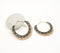 Gold-Toned Iron & Glass Beads Hoop Earrings