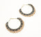 Gold-Toned Iron & Glass Beads Hoop Earrings