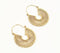 Gold-Toned Filigree Boho Hoop Earrings