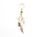 Gold-Toned Coastal Keyring