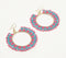 Gold-Toned Iron & Glass Beads Loop Dangle Earrings