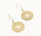 Gold-Toned Brass Floral Dangle Earrings