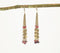 Gold-Toned Iron & Glass Beads Multi-Strand Dangle Earrings