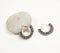 Gold-Toned Iron & Glass Beads Arc-Hoop Earrings