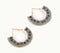 Gold-Toned Iron & Glass Beads Arc-Hoop Earrings