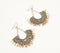Gold-Toned Iron & Glass Beaded Dangle Earrings