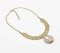Gold-Toned Iron & Stone Necklace with Extension Chain