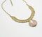 Gold-Toned Iron & Stone Necklace with Extension Chain