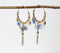 Gold-Toned Iron & Beads Dangled-Hoop Earrings