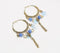 Gold-Toned Iron & Beads Dangled-Hoop Earrings