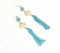 Gold-Toned Iron & Nylon Thread Shoulder Duster Earrings