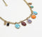 Gold-Toned Iron & Glass Stones Necklace with Extension Chain
