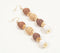 Gold-Toned Iron & Raffia-Wrapped Shoulder Duster Earrings