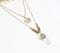 Gold-Toned Iron Charms & Pencil-Pendant Layered Necklace