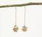 Gold-Toned Iron & Pearl Shoulder Duster Earrings Q