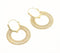 Gold-Toned Brass Floral Feligree Dangle Earrings